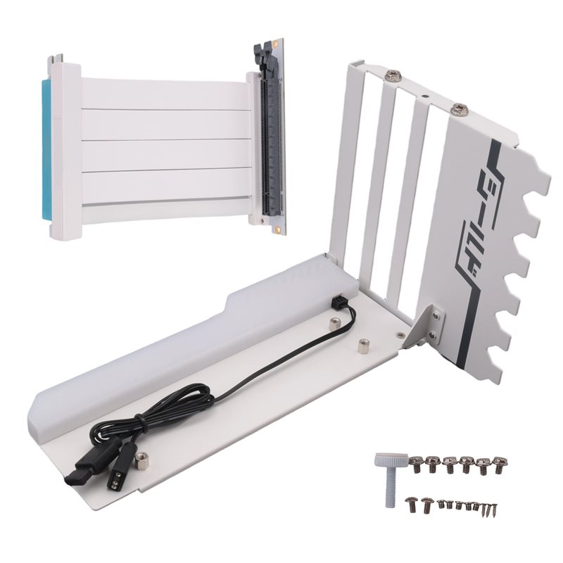 Pcie 4.0 X16 Riser Cable 90 Degree - Delikatna konstrukcja – pionowy uchwyt do