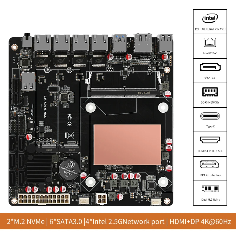 Płyta główna NAS N100/N150 z 6 – Nas Motherboard N100 6 Sata recenzja i cena