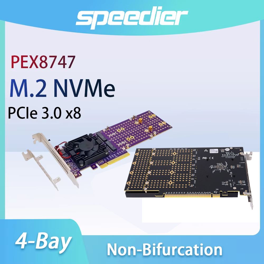 Karta rozszerzeń PCIe 3.0 X8 z – Quad M.2 Nvme Pcie Bifurcation Card recenzja i cena