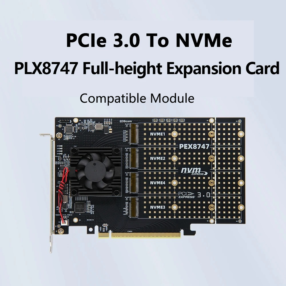 Karta rozszerzeń PCIe 3.0 X8 z – Quad M.2 Nvme Pcie Bifurcation Card recenzja i cena